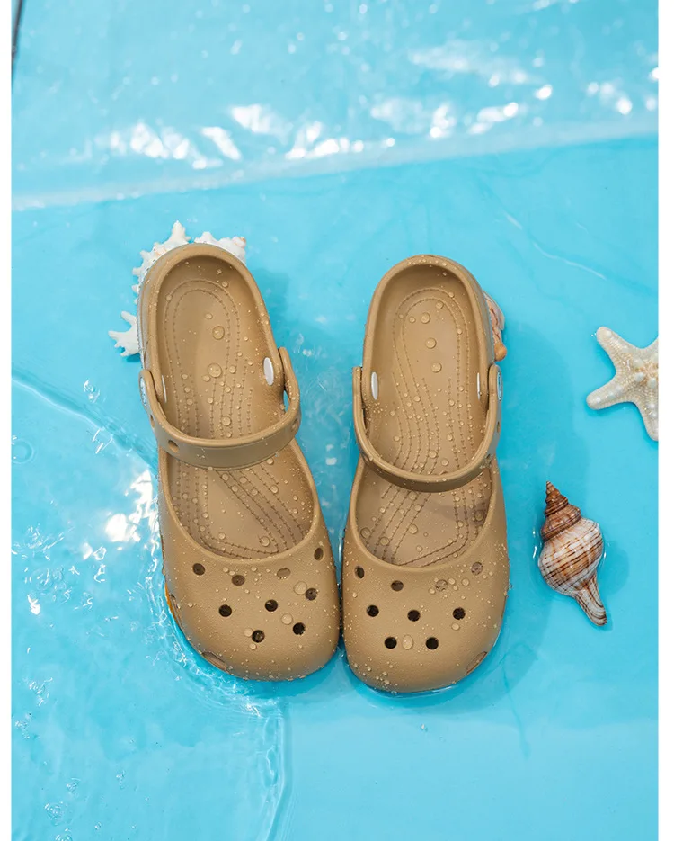 Damen Sommer Ballett Mary Jane Sandalen Rutschfeste Weiche Atmungsaktive Leichte Geschlossene Zehen Strand-Clogs – Detail 13