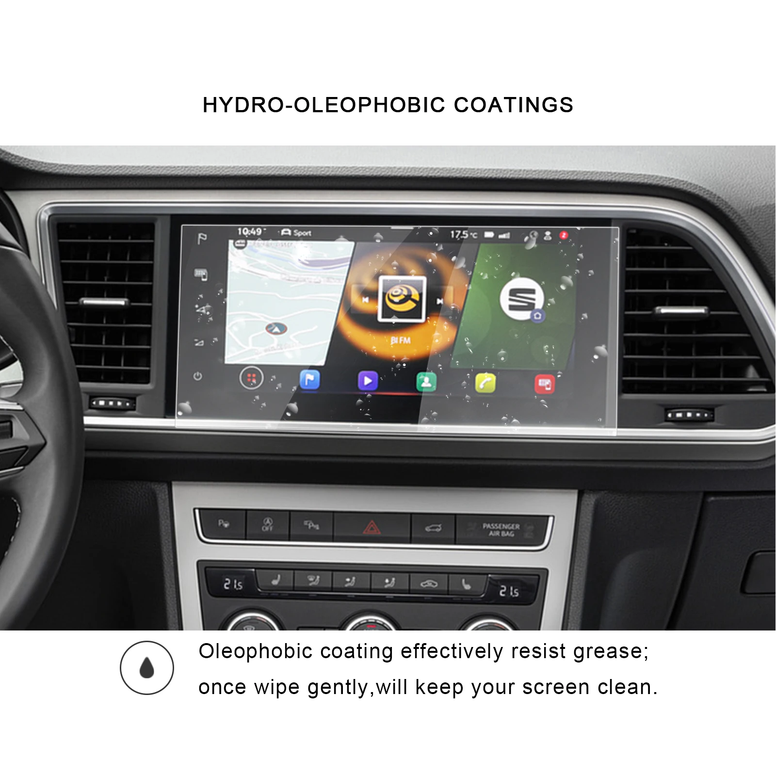 For Seat Ateca 2021 2022 2023 2024 2025 9.2-Inch Car Navigation Touch Center Screen Protector Auto For Ateca Accessories 2025