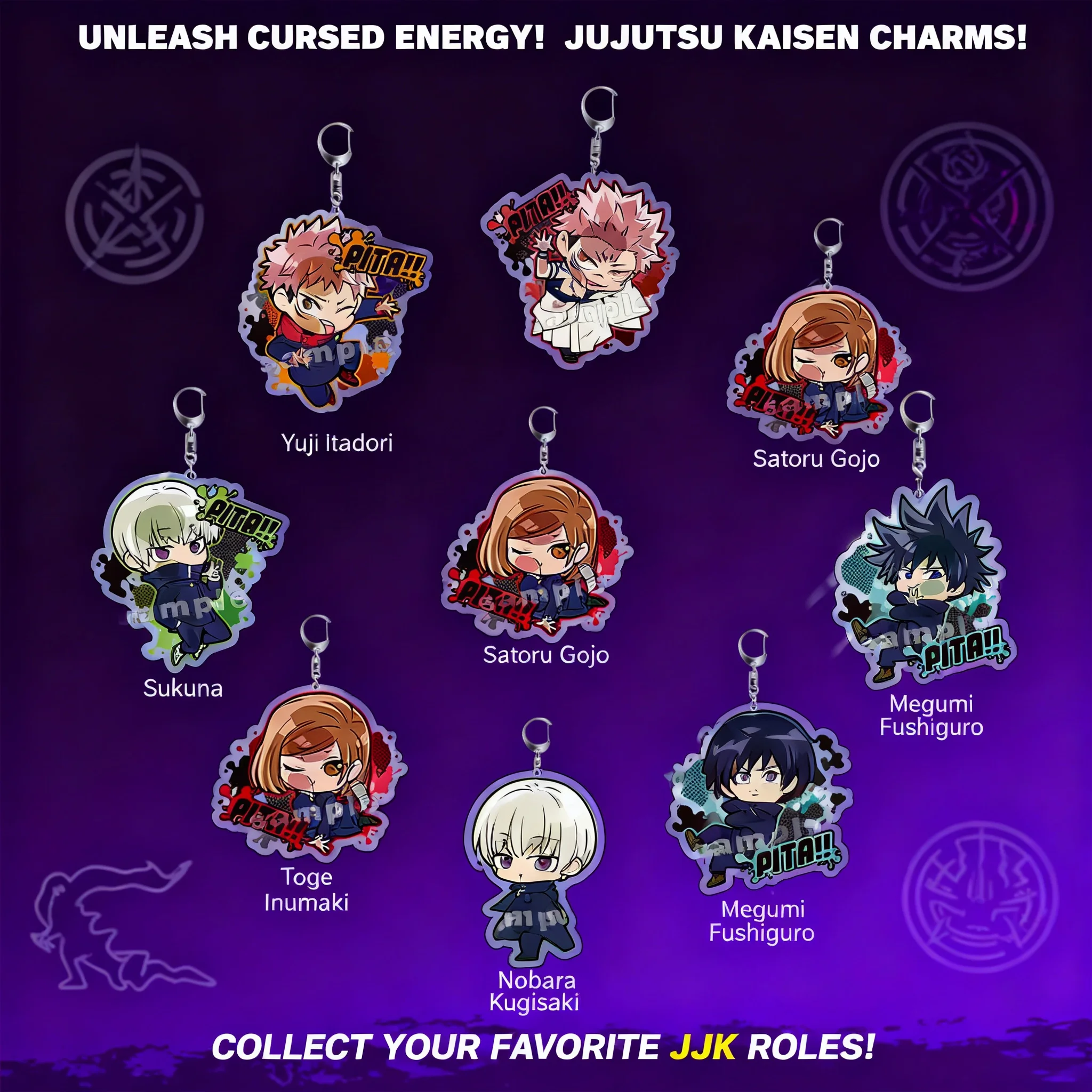 

Anime Keychain Acrylic Jujutsu Kaisen Yuji Itadori Pendant Accessory Cross Border Stock Available