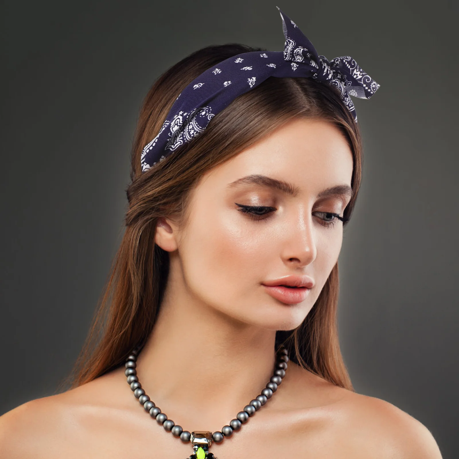 4 Pcs Flower Headband Top Knot Hair Wide Headbands for Women Bandana Vintage Ear Elasticity