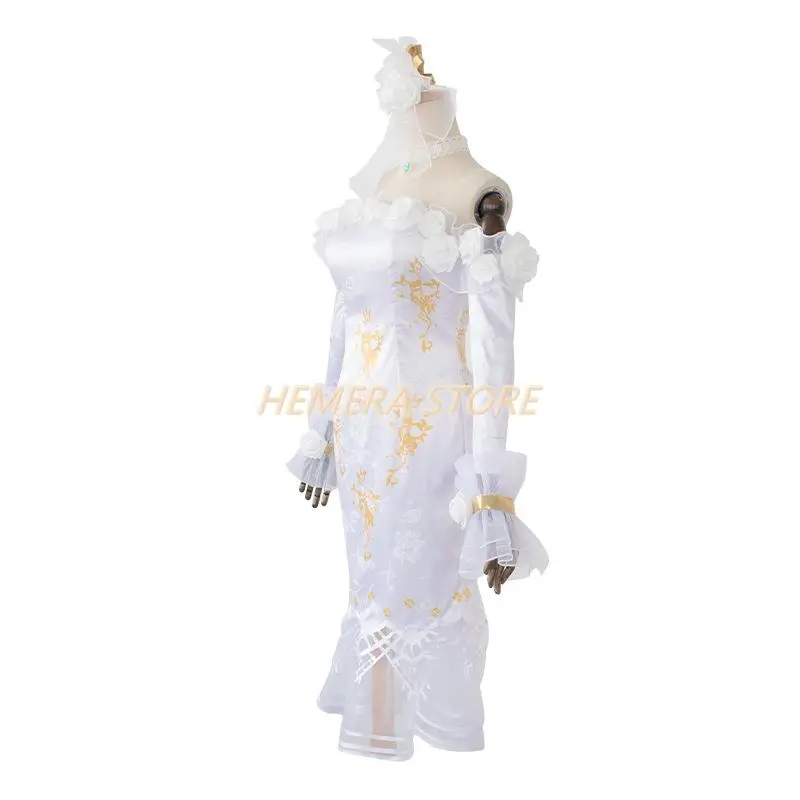 Game Identity V Perfumer Vera Nair Cosplay Costume No More Tonight Wedding Party Dress Women Anime Comic Full Set