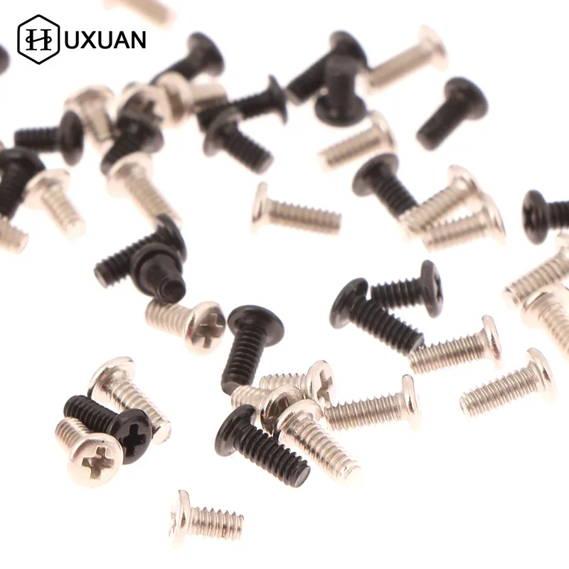 100Pcs/Pack M1.4 2.5MM 3.0MM 3.5MM Screws Flat/Round Head Cross Screws For Electronic Products Glasses Mobile Phone Screws