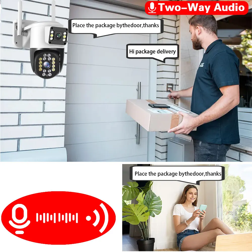 Imagem -05 - Yoosee-câmera ip Dual Lens Ptz Wi-fi Tela Dupla Rastreamento Automático Áudio Bidirecional Cor Visão Nocturna Segurança 4k 8mp