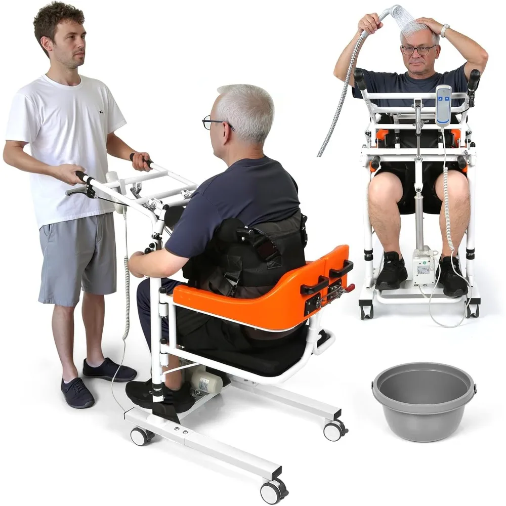 

Home Patient Transfer Lift Chair, Ergonomic Home Lift for Mobility Assistance, Bathroom Transfer Chair with Wheelchair Compatibi