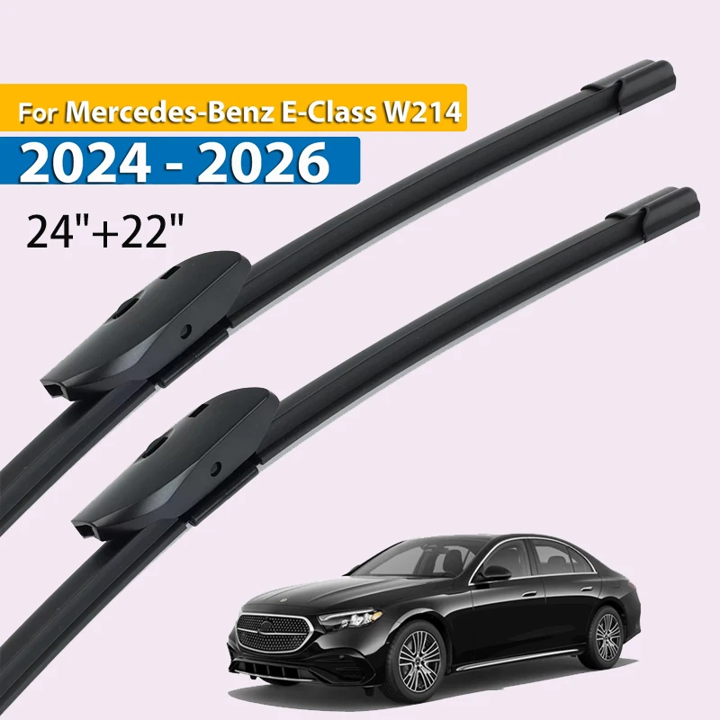 

Wiper Front Wiper Blades For Mercedes-Benz E-Class W214 S214 V214 2024 - 2026 Windshield Windscreen Rain Brushes 24"+22"