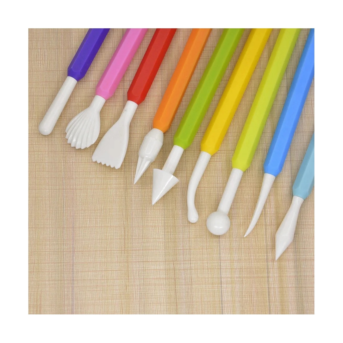 9 Stuks Fondant Modellering Tools Set, Pasta Voor Cake Decoreren, Cake Marshmallow Beeldhouwen Tools Set