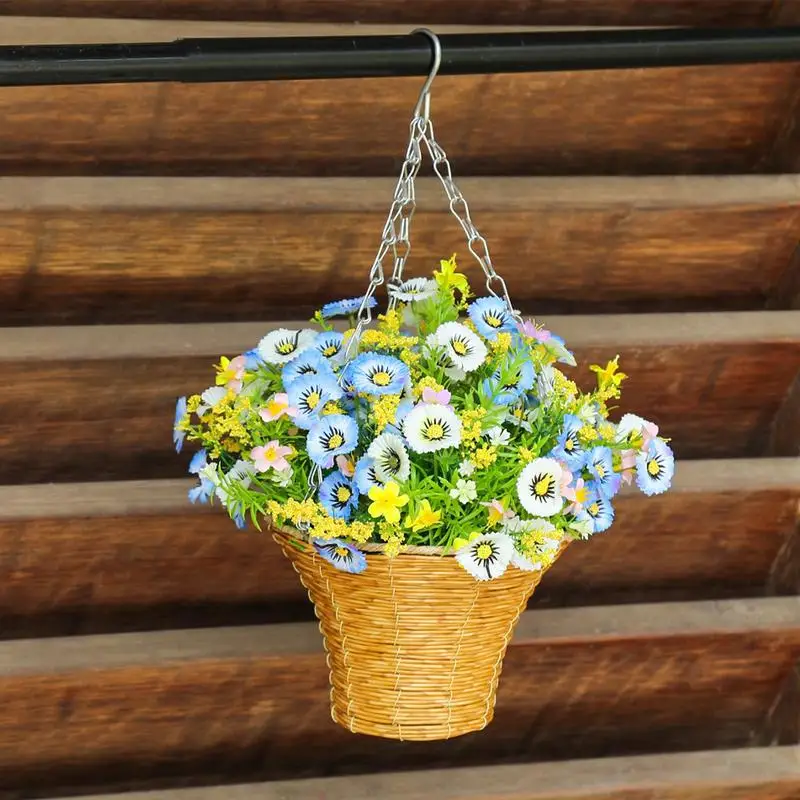 

Artificial Flower Vivids Simulation Valentines Day Wedding Wall Hanging Basket Flower Fake Flower For Garden Indoor Outdoor