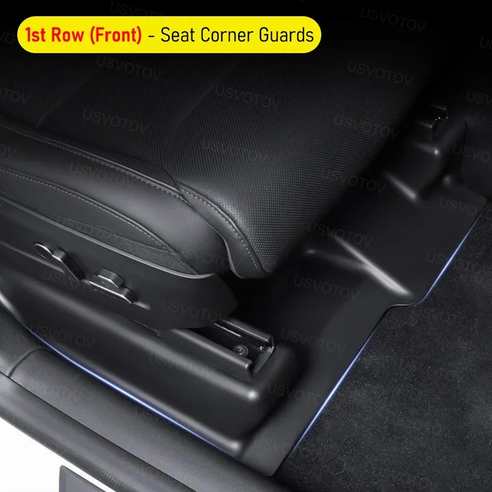 Für 2026 Tesla Model YL Zubehör Türschwellenschutz Anti-Kick Türschwellen-Schutzleisten Unter-Sitz-Eck-Flock-Schutzabdeckung Polster – Detail 20