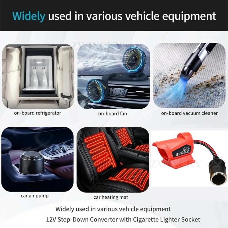 

Автомобильный адаптер прикуривателя для Milwaukee 12 В, чехол для зарядки литиевой батареи, электроинструменты, понижающий преобразователь, регулятор, зарядное устройство «сделай сам»