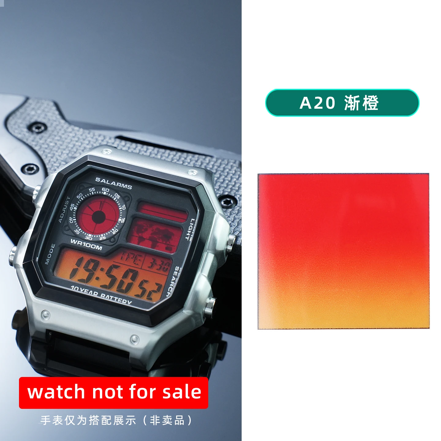 38 verschiedene Farbwechsel-Aufkleber für Display-Bildschirme, DIY HD-Folienaufkleber im Ins-Stil für Casio AE1200 AE1300