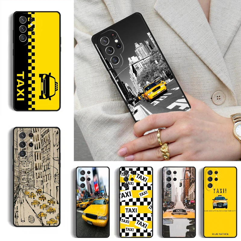 NYC Yellow Taxi Cabs Phone Case for Samsung Galaxy S26 S25 Ultra S24 S23 S22 S21 Plus Note 10 Bumper Cover