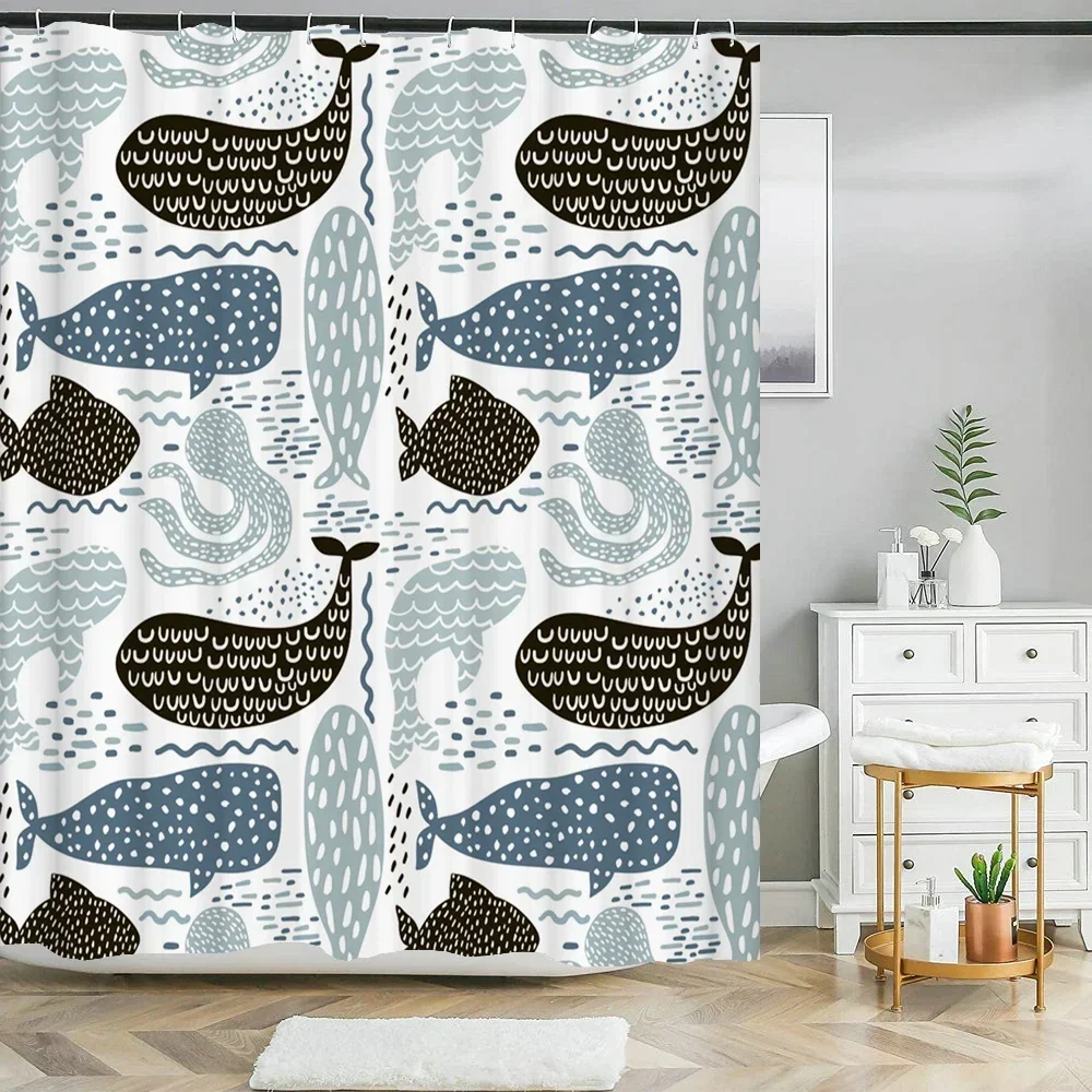 

Cat Printed Shower Curtain Cartoon animal Bath Curtains Bathroom For Bathtub Bathing Cover Shower Curtains with 12 pcs Hooks