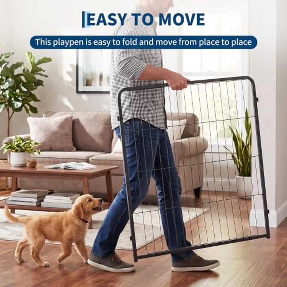 16 Panels Outdoor RV Dog Playpen Foldable Large Dog Fence Dog Fence