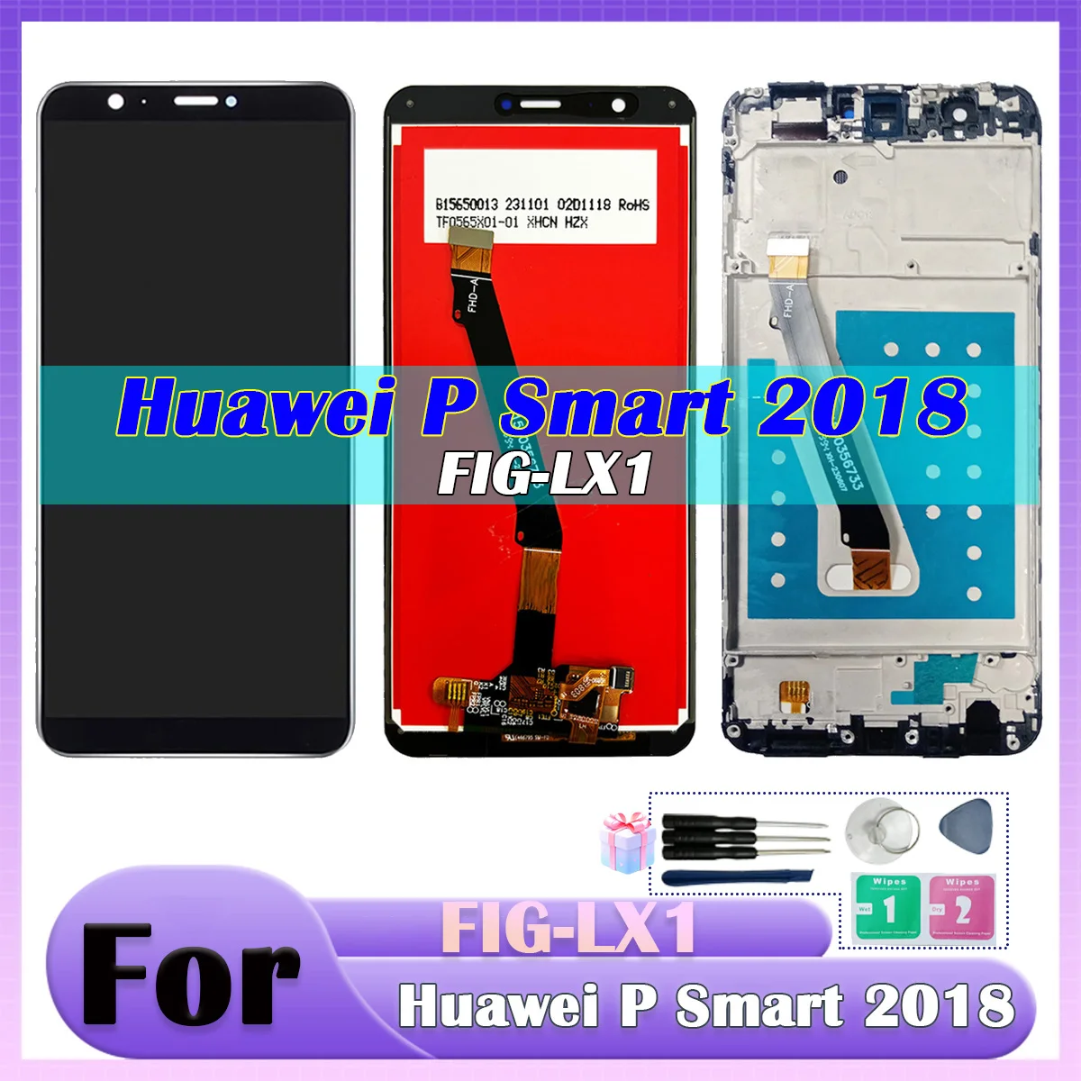 IPS LCD For Huawei P Smart 2018 FIG-LX1/LA1/LX2 LCD Display Touch Screen，for Huawei p smart 2018/Enjoy 7S Display Replacement