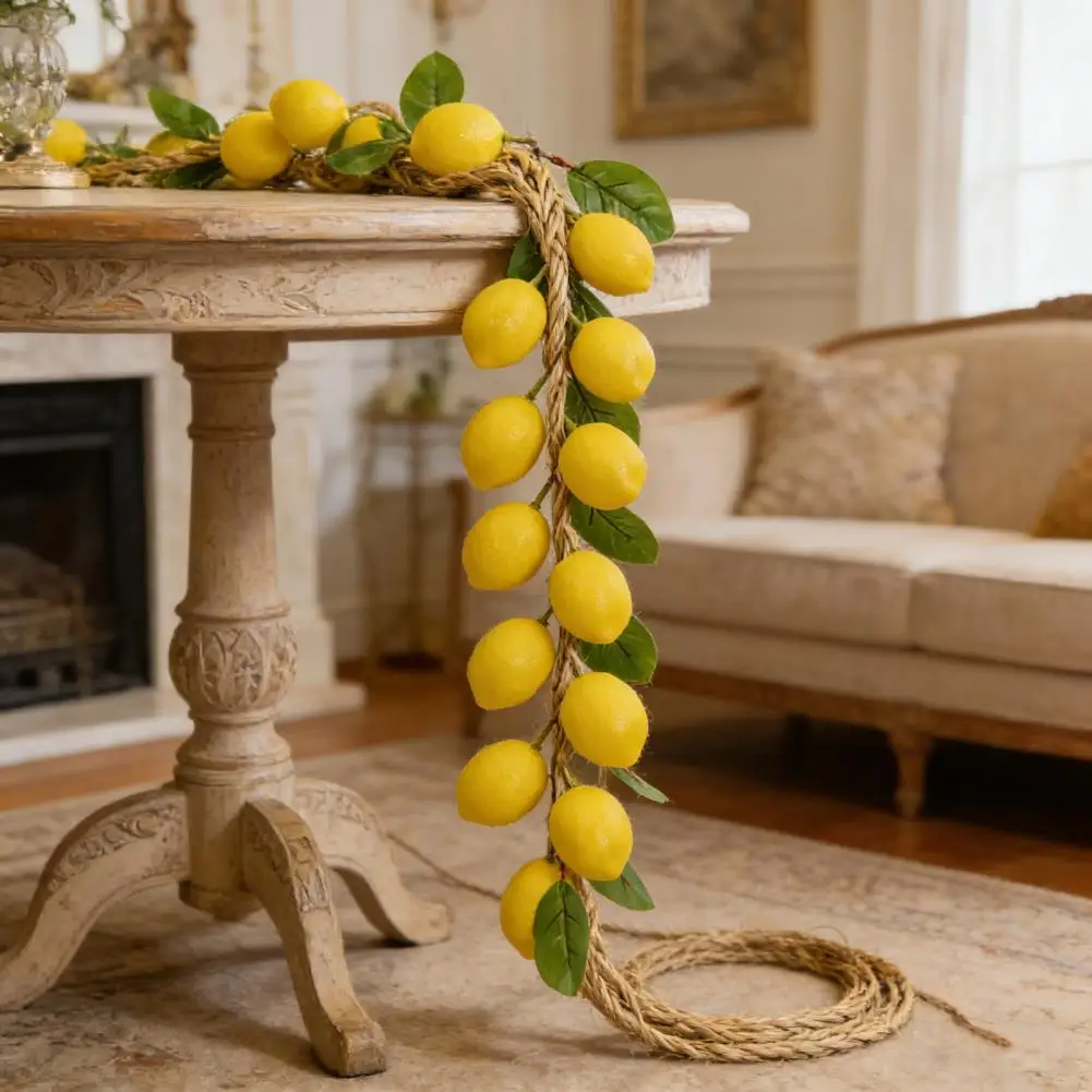 

Fake Fruit Home Decoration 68.9 Inch Artificial Garland with Green Leaves Faux Fruit Vine Decoration Silk Floral for Wedding