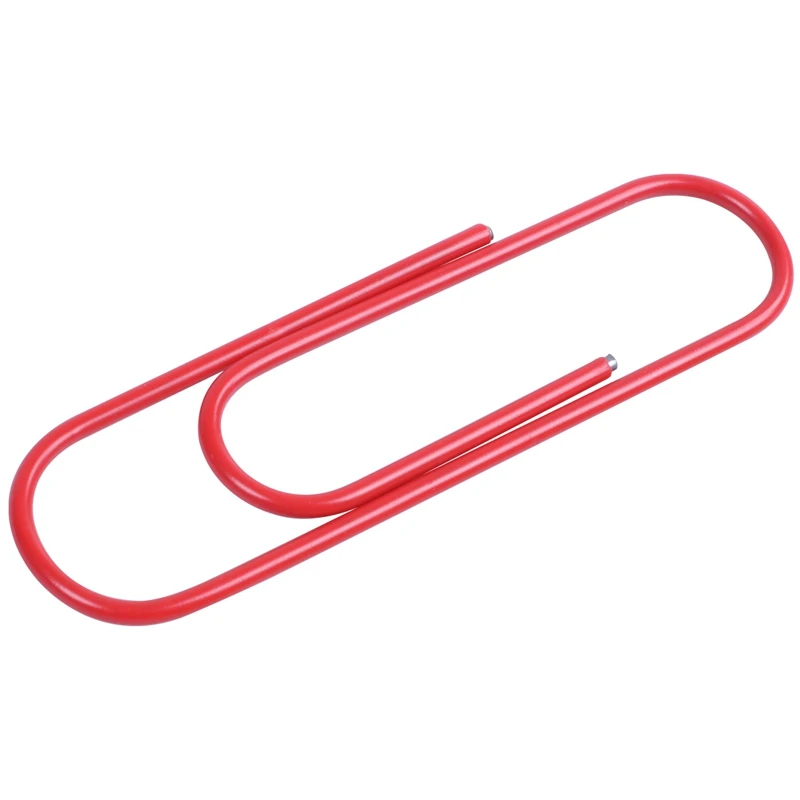 Super Large Paper Clips Vinyl Coated, 60 Pack 4 Inch Assorted Color Jumbo Paper Clip Holder(10 Cm)
