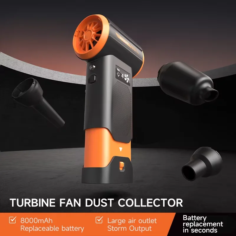 

High-Speed Turbo Fan Blower 8000mAh large capacity Powerful Handheld Portable wireless electric dust collector