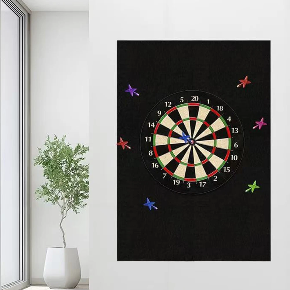 

Dartboard Wall Protector Self-Adhesive Felt Wall Protector Spliced Wall Border for Standard Size Dartboards Prevents Wall Damage