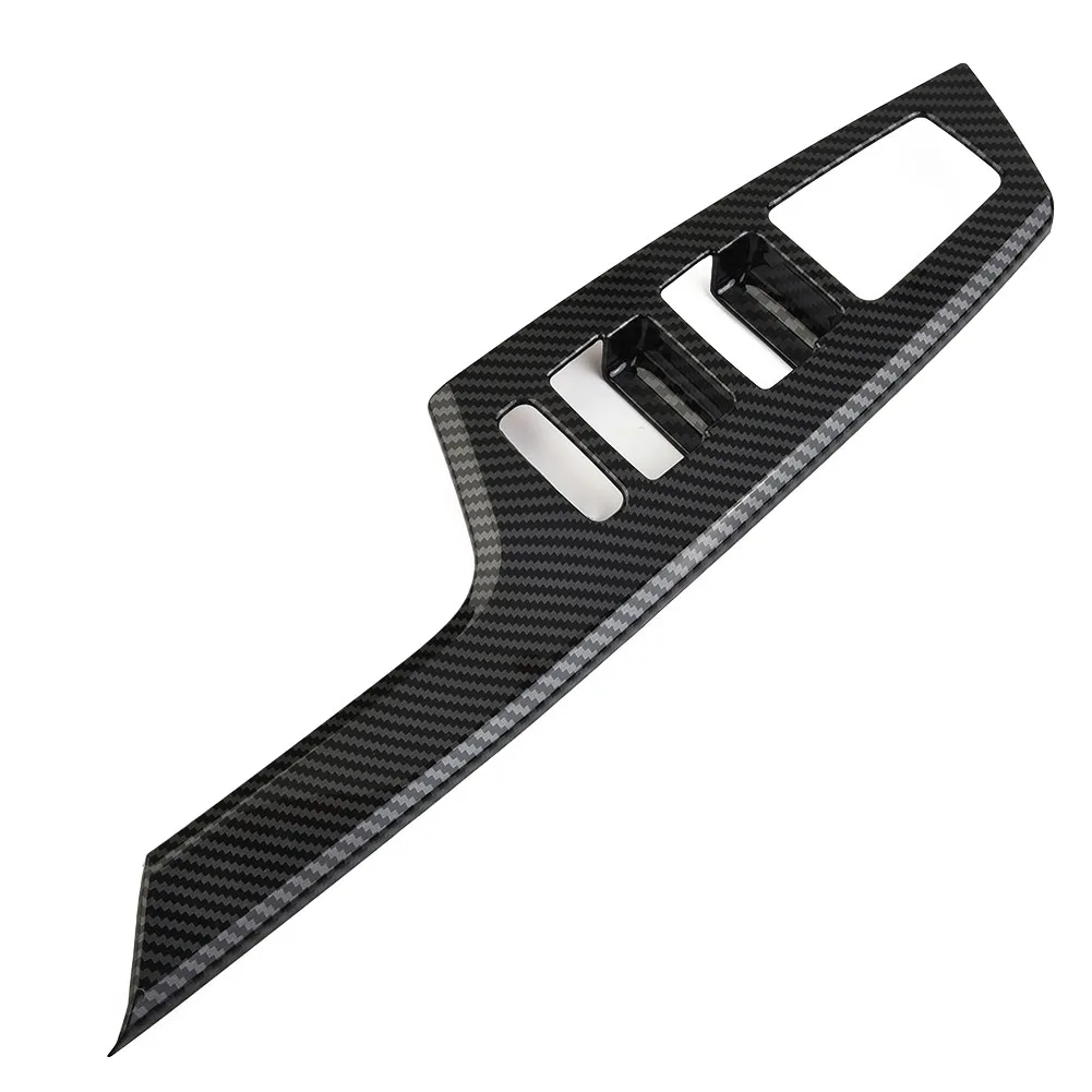 Carbon Fiber Style 7 Pieces Interior Door Handle Bowl Cover Trim Compatible with For Kia EV6 2021 and Later ABS Replacement
