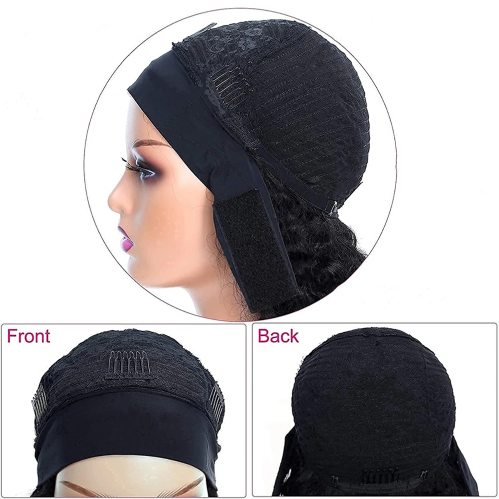 مستقيم البرازيلي شعر الإنسان عقال الباروكات 180 الكثافة للنساء عقال باروكة من شعر طبيعي كامل آلة صنع شعر مستعار