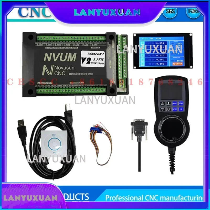 

3/4/5/6axis NVUM mach3 NVEM engraving machine motion control card CNC controller NVMPG digital display handwheel extended displa