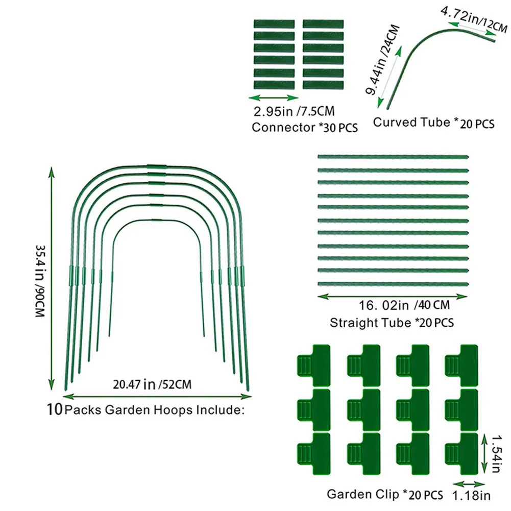 Greenhouse Hoops Antifreeze Film Fiberglass Frost Cloth Kit Garden Hoops Outdoor Plants For Outdoor Plants Protect