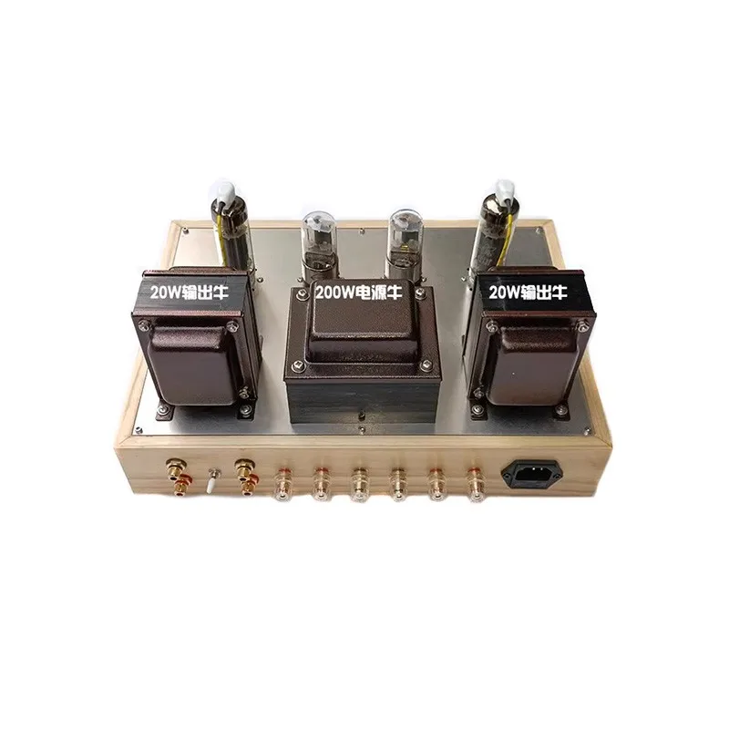 Amplifier Tabung Kelas A Single-Ended 6G2P + 6P12, Power Amp Mini HiFi Desktop 6W+6W (Unit Terpasang)