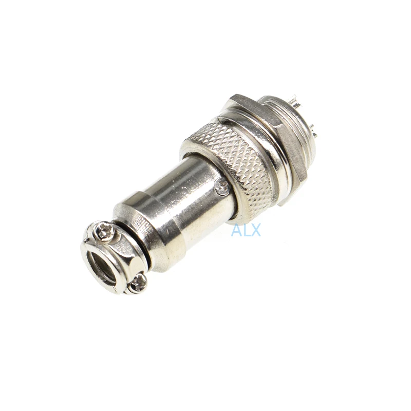 2set gx16-6 Aviation Plug Socket Circular Connector 16mm Diameter Gx16 6pin Male Female Wire Panel Connector Circular Screw Type
