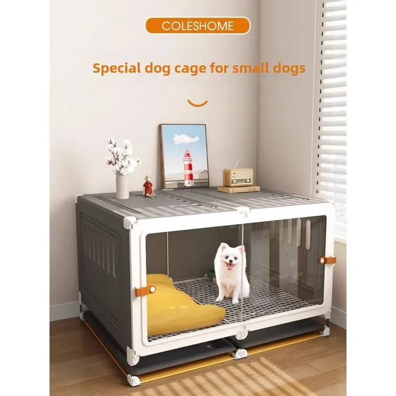 Dog Cage Small Dog Home Indoor Kennel Toilet Integrated Dog Fence Medium Dog Teddy Bigbear Dog Cage