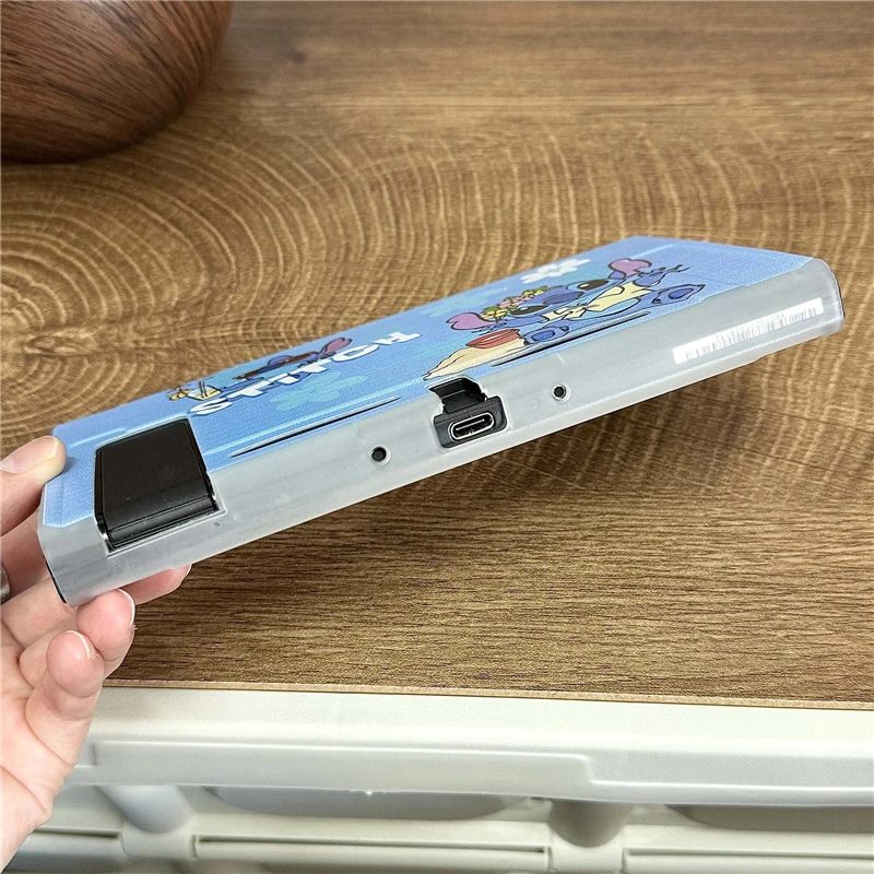 디즈니 스티치 소프트 TPU 스킨 보호 케이스 Nintendo Switch NS Oled Joy-Con 컨트롤러 보호 백 하우징 쉘 커버