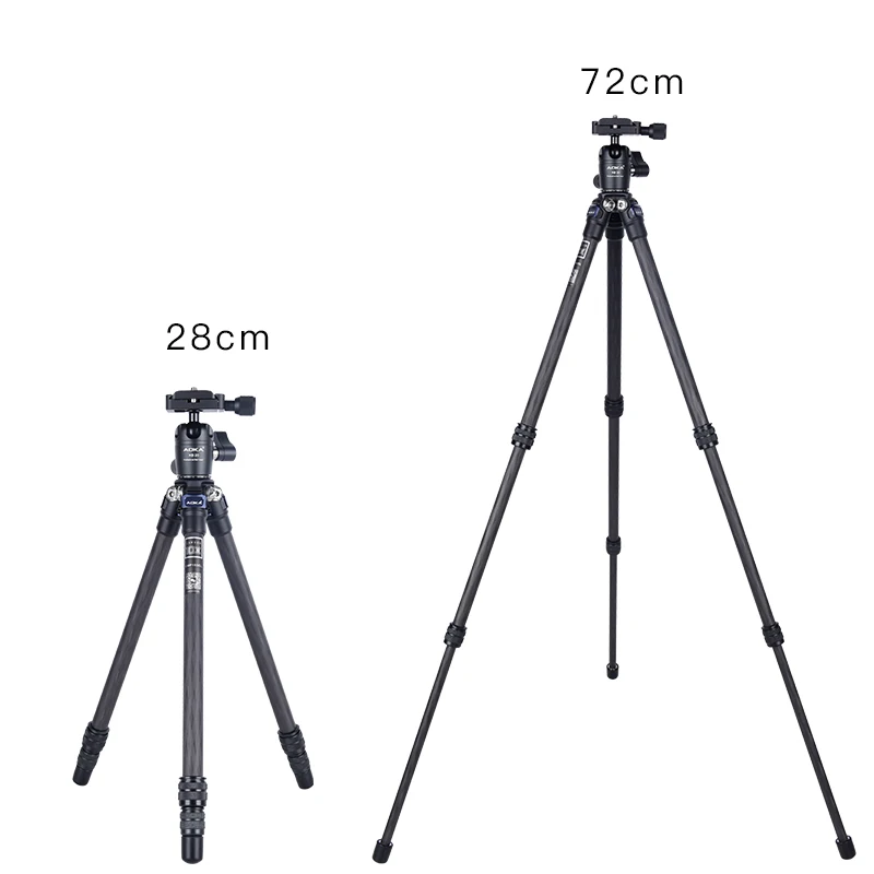 حامل كاميرا محمول من ألياف الكربون AOKA CMP163CL مع رأس كروي KB20 3 أقسام أقصى تحميل 3 كجم