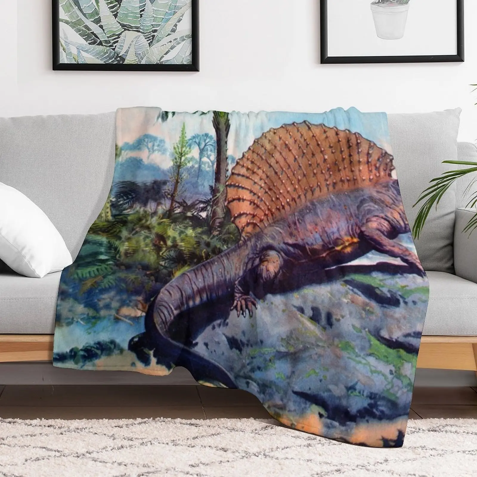 CARNIVORE THEROPODS DINOSAURS DIMETRODON TYRANNOSAURUS GALLIMIMMUS GIGANOTOSAURUS MEGALOSAURUS RAPTOR VELOCIRAPTOR Throw Blanket