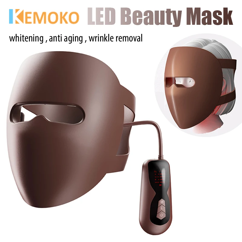 

320 LED Facial Mask 3D 4 Color Light Red light therapy Rejuvenation Anti-Acne Lightens Fine Lines Brighten Tone Repair Skin Care