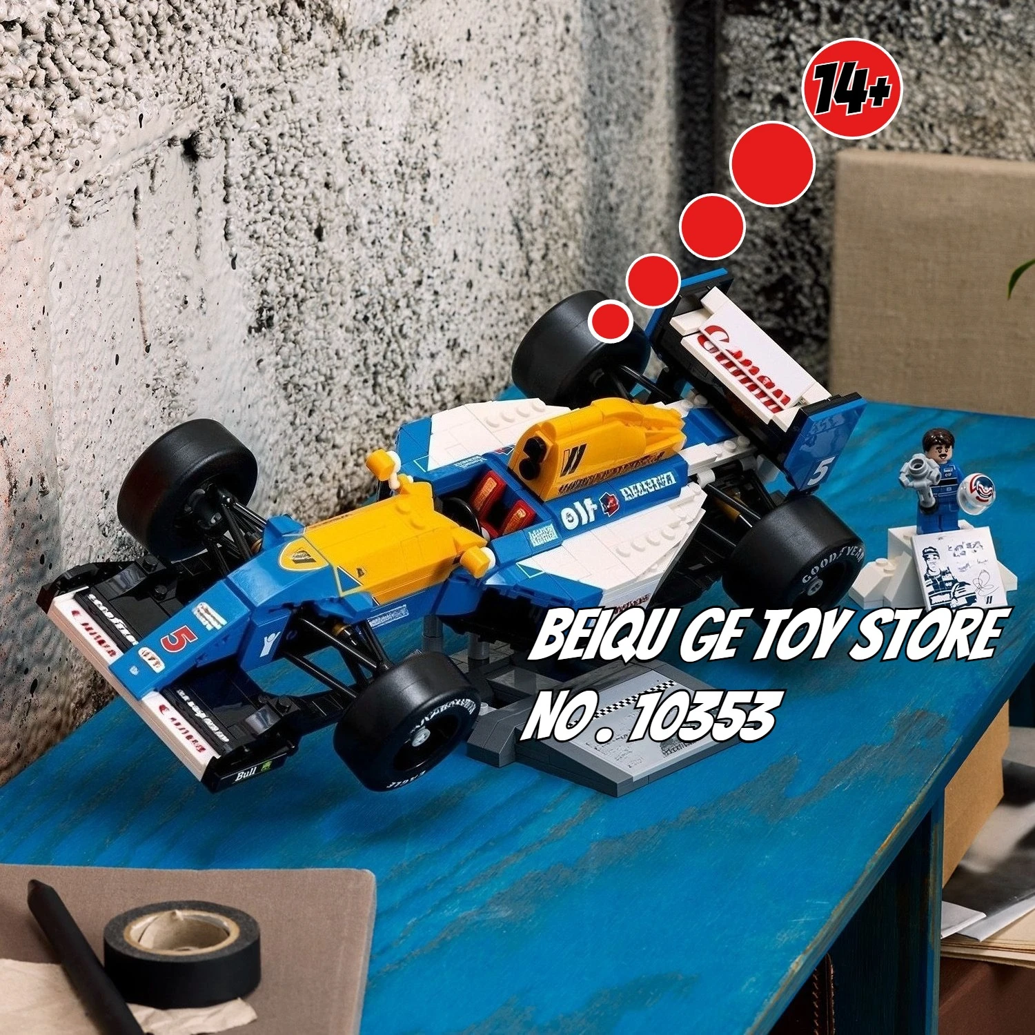 

MOC ICONS 10353 Racing Car Model Puzzle Building Blocks Adult Gift Collectible Decoration