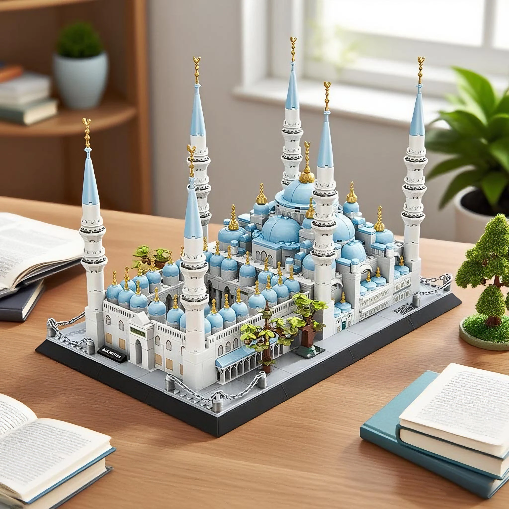1129pcs Creative Turkey Istanbul Famous Architecture Blue Mosque Building Block Model Sets Bricks Toys Collection For Gifts