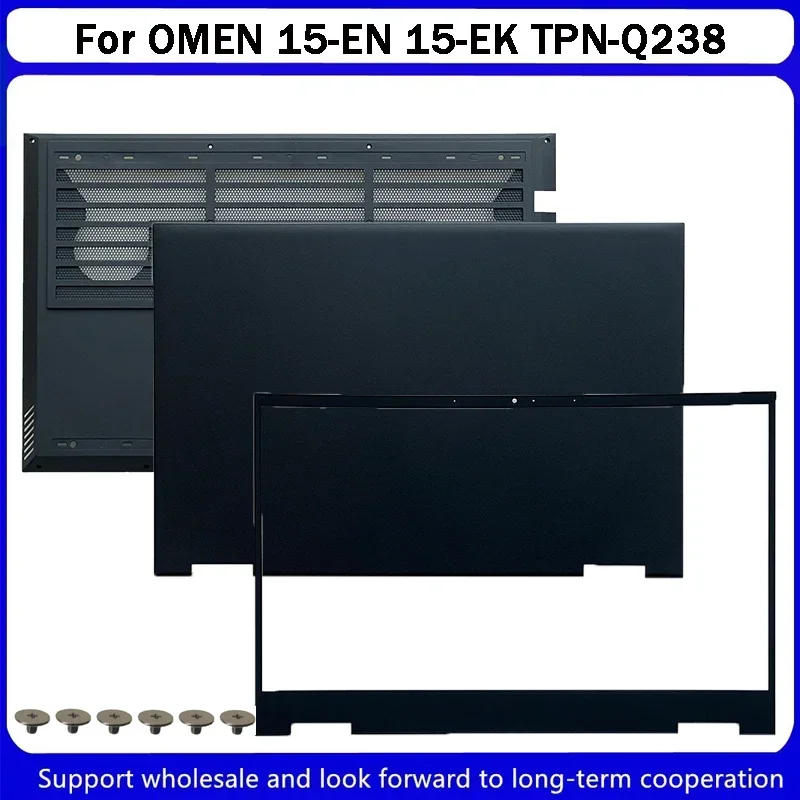 

New For HP OMEN 15-EN 15-EK TPN-Q238 LCD Back Cover/ Front Bezel /Bottom Case Base Cover Black laptop