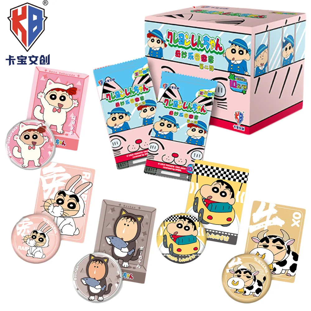

Kabao Genuine Crayon Shin-chan Anime Cards Playful Badges Bag Accessories Decorations Funny Toys Holiday Gifts for Boys Girls