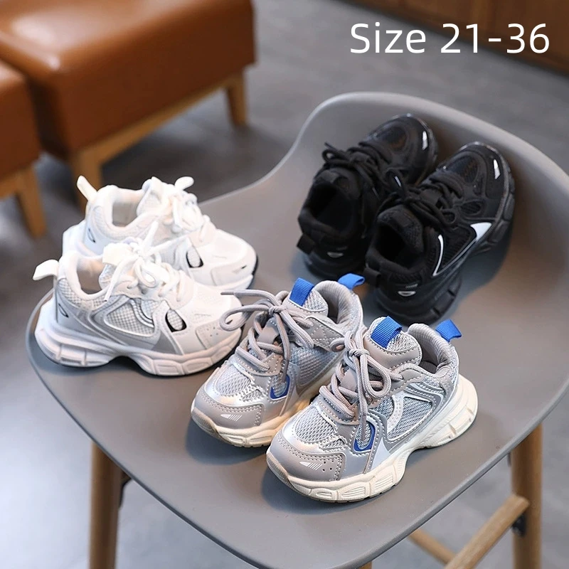 

Kids Casual Sneakers Breathable Mesh Spring Autumn Non-slip Wear-resistant Sole Primary School Running Shoes for Baby Boys Girls