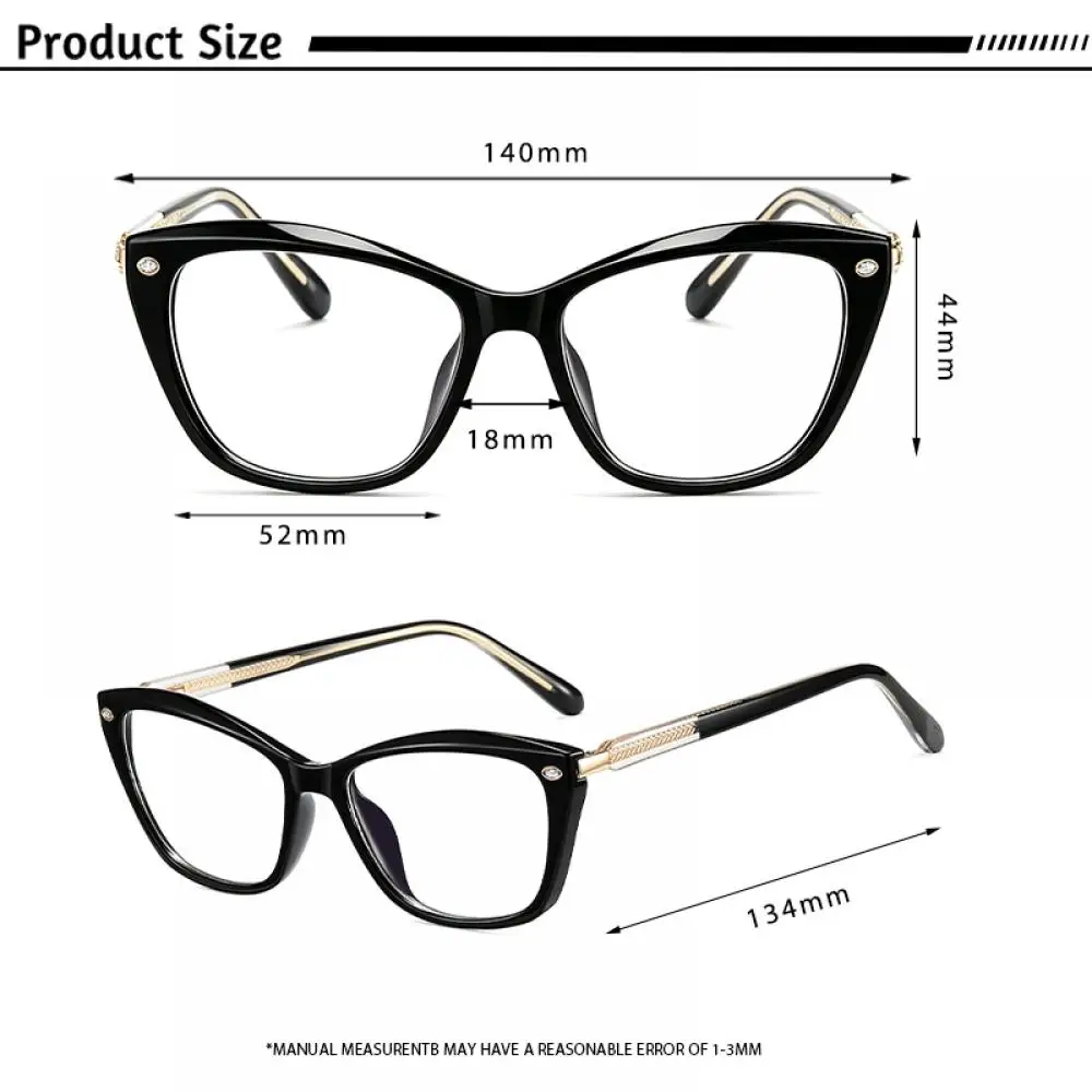 CATERSIDE Neue Modische Damen-Cat-Eye-Brille mit Blaulichtfilter, Hochwertige TR-90-Fassung, Herren-Outdoor-Business-Dekorationsbrille – Detail 4