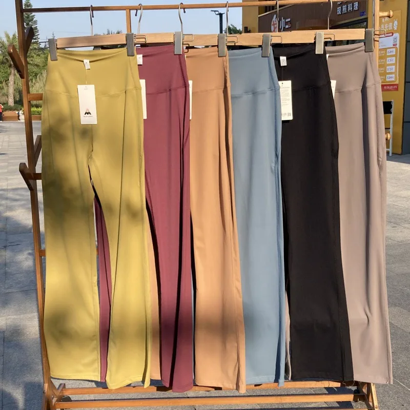 Leggings de rua para mulheres, calças elásticas, cintura alta, calças justas no tornozelo, calças esportivas, calças fitness, 2024