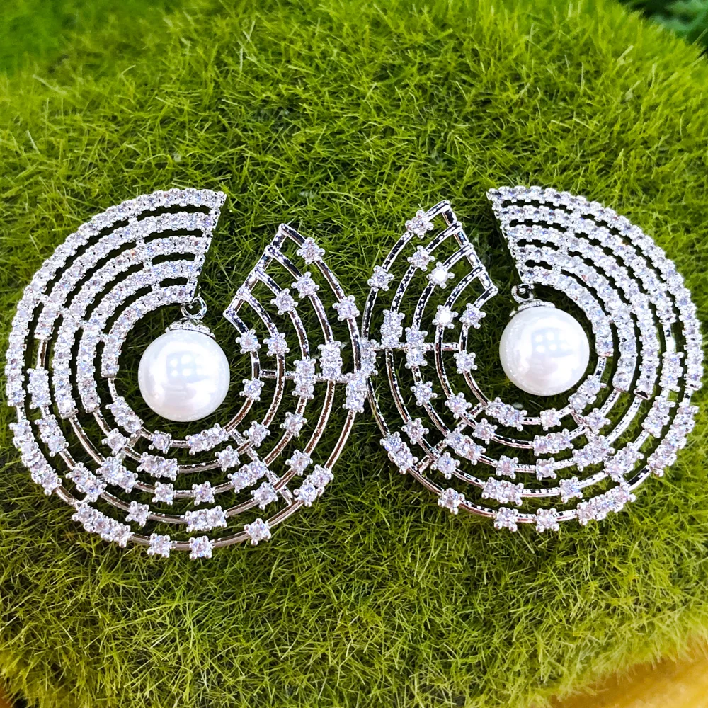 

Missvikki Romantic Big Hollow Round Earrings for women Bridal Wedding Party Girl Daily Jewelry New Design Hot Fashion Gift
