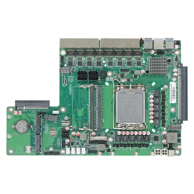 BKHD-B760-8LAN Weimeng Firewall Soft Routing Motherboard 4G IoT 5G Module 14th Generation Industrial Computer LGA1700 DDR5 M.2
