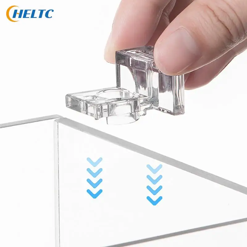 4Pcs/lot Fish Tank Acrylic Clips for 5.5mm~15mm Wall Thickness Aquarium Lid Cover Support Holder Bracket Clamp Stand Supplies