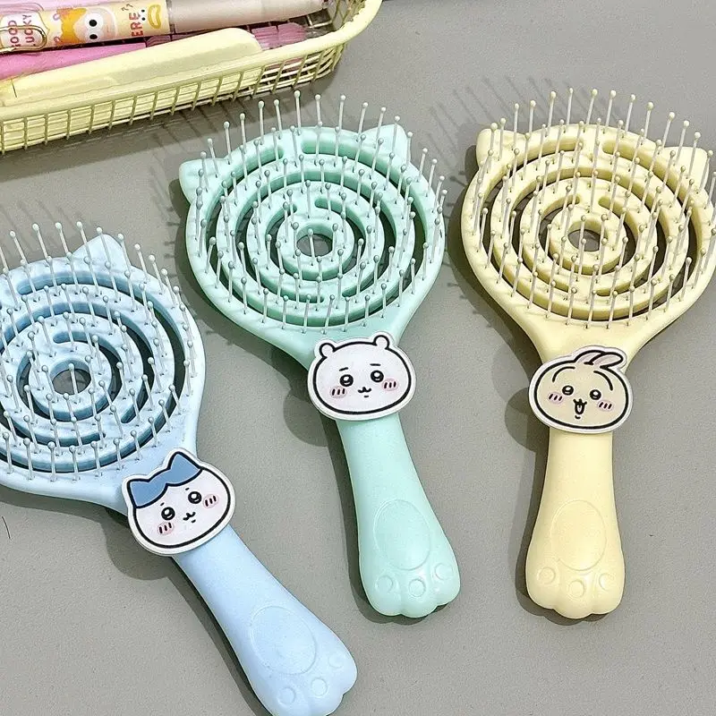 

New Kawaii Sanrio Chiikawa High Beauty Hollow Out Massage Comb Caring for Scalp Fluffy Comb Girl's Gift