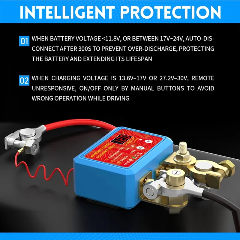 مفتاح البطارية للسيارة عن بعد قطع البطارية 12 فولت/24 فولت 140 أمبير للمركبات حتى 100 أمبير #3