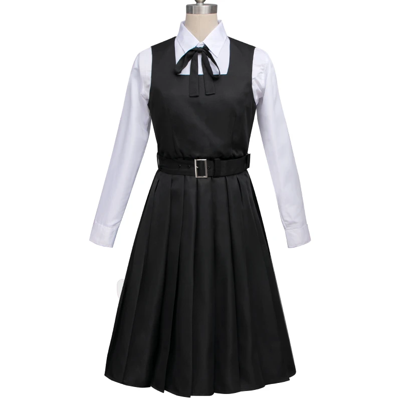 Mitaka Asa Costume Anime Cosplay Man Black Uniform Shirt Long Sleeves Dress Full Set Wig Women Role Play Outfit