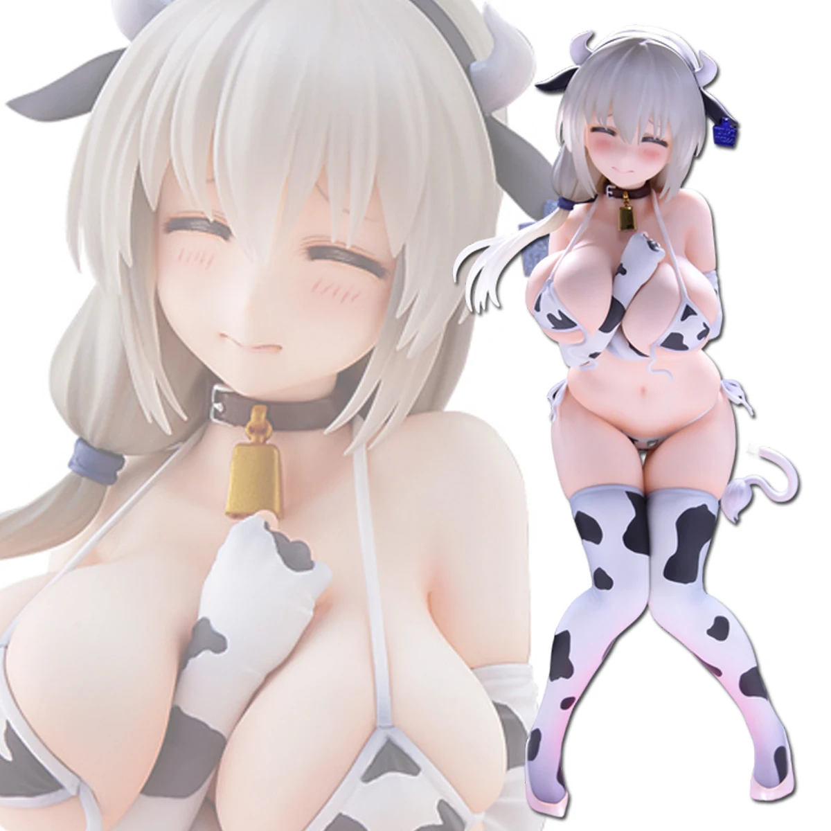 

22cm Dream Tech Uzaki! Uzaki Tsuki Cow Pattern Bikini Anime Girl PVC Action Figure Toy Adlut Collectible Model Doll Gift