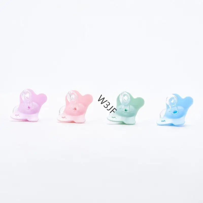 

W3JF Infant Baby Pacifier for Butterfly Nipple Infant Fashion Soother Baby Boys Girls Dummy Nipples Flat Round for Head