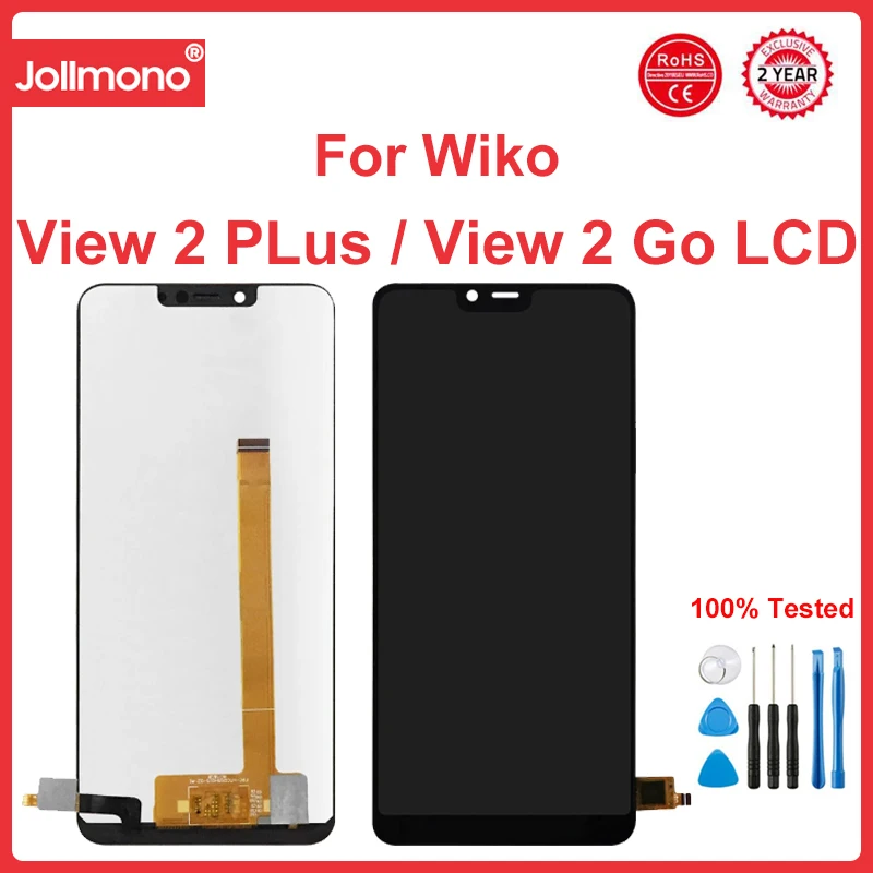 

5.93'' For Wiko View 2 Plus W-P220 LCD Display Touch Screen Digitizer Mobile Phone Accessories For Wiko View 2 Go Lcd +Tools