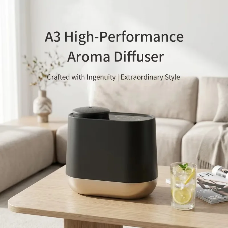 200ml Waterless Desktop Aroma Diffuser, App Control 500m³ Coverage Metal Scent Machine 39dB for Hotel SPA Office